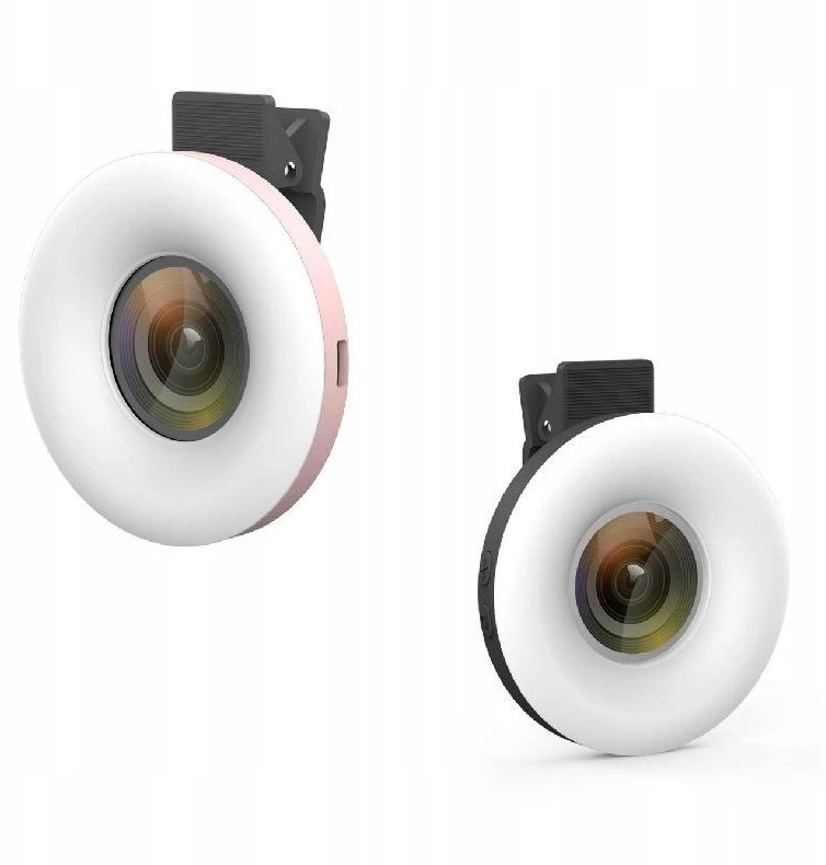 MichaelMarinelli LED žiedinis žibintuvėlis + 15x makro objektyvas + išmaniojo telefono laikiklis / C125 / juodas