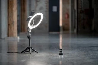 Žiedinis Šviestuvas Newell RL-10A Arctic Baltas LED + Stovas