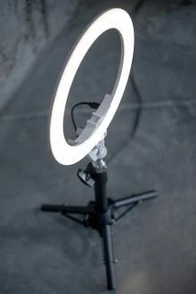 Žiedinis Šviestuvas Newell RL-10A Arctic Baltas LED + Stovas