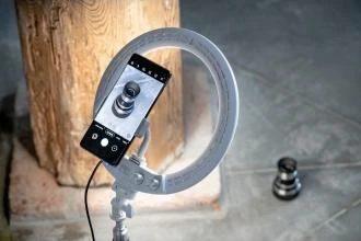 Žiedinis Šviestuvas Newell RL-10A Arctic Baltas LED + Stovas