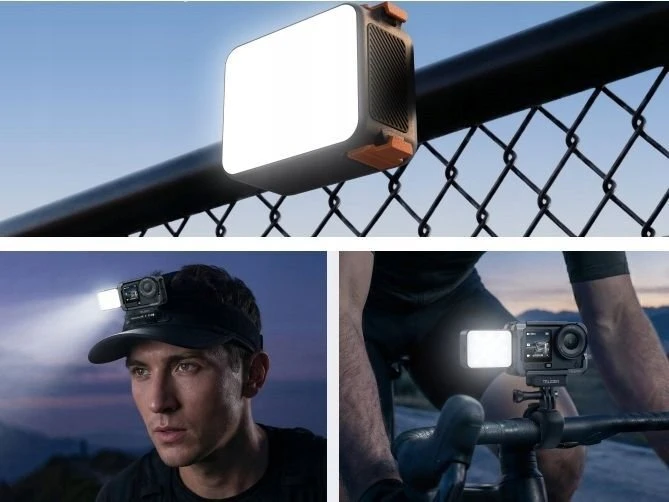 Žiedinė lemputė Telesin LED lempa 25 magnetas 1.5w 3000k-6000k USB-C, skirta DJI Osmo Nano Osmo Action 6 / S5-bgd-17-tdj
