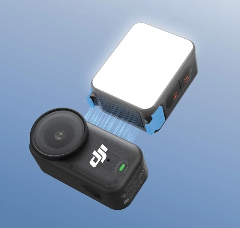 Žiedinė lemputė Telesin LED lempa 25 magnetas 1.5w 3000k-6000k USB-C, skirta DJI Osmo Nano Osmo Action 6 / S5-bgd-17-tdj