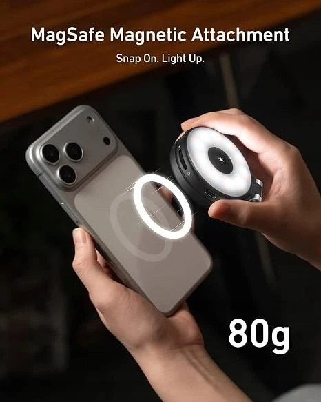 Telesin magnetinė žiedinė selfie lemputė RGB versija