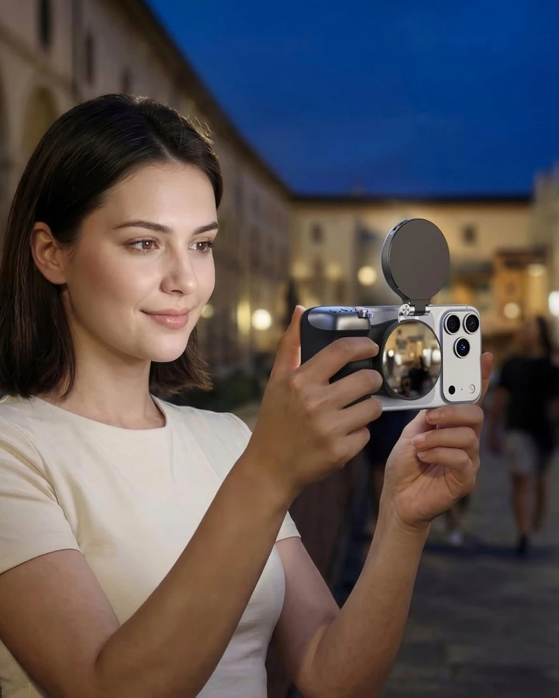 Telesin magnetinė žiedinė selfie lemputė RGB versija