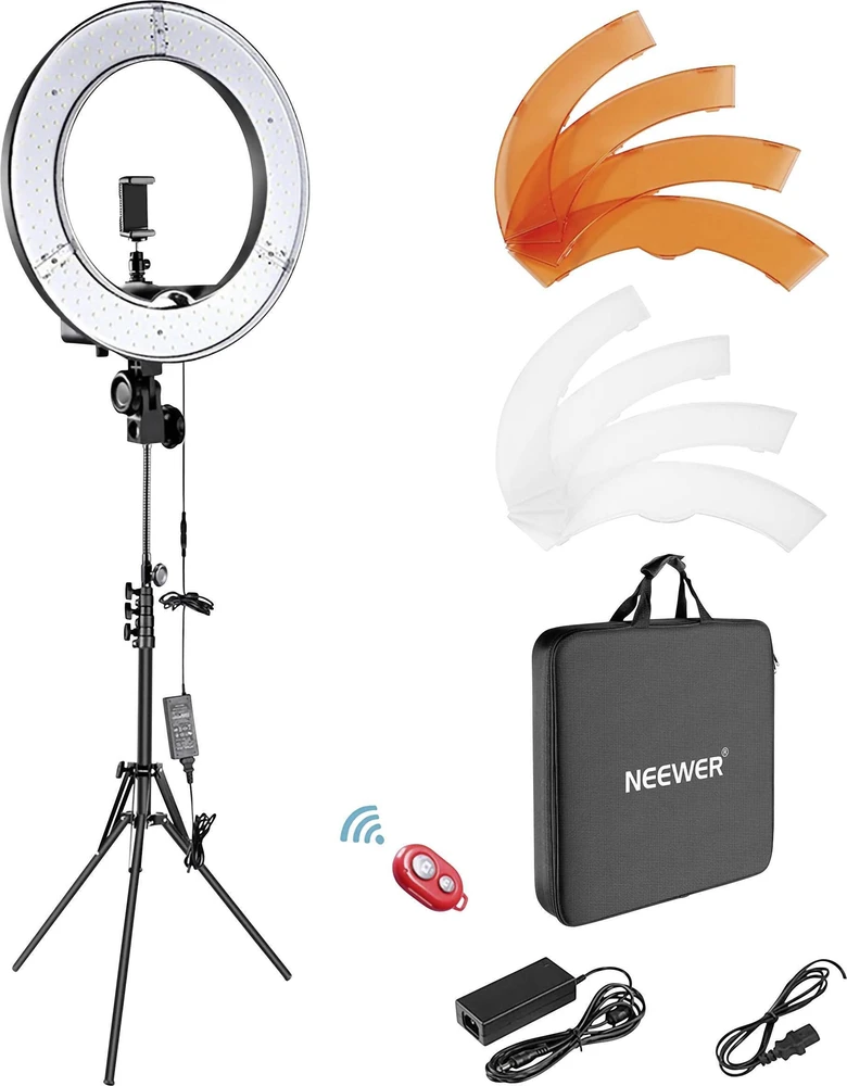 LED Žiedinė Lempa - NEEWER RP19H 19" 512 LED 3 200–5 600 K CRI 97+ 1–100 % Ryškumas