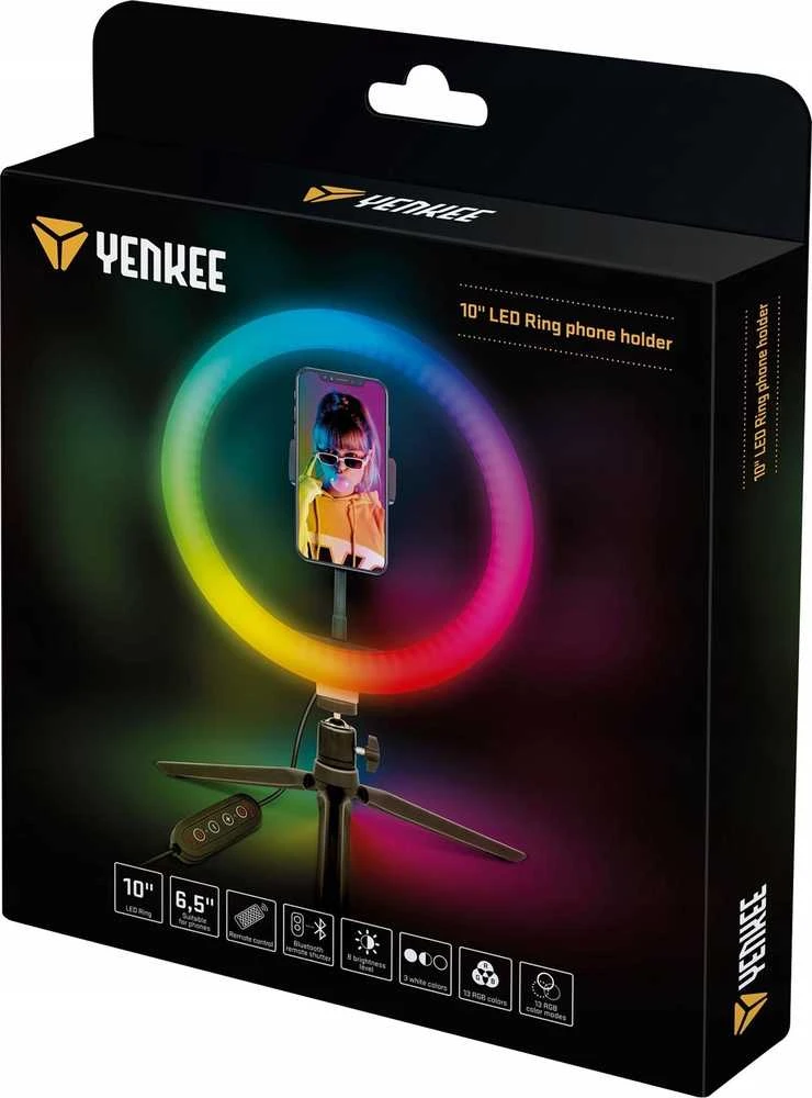 Žiedinė lempa Yenkee YSM 710 Laikiklis LED Ring 10''YENKEE