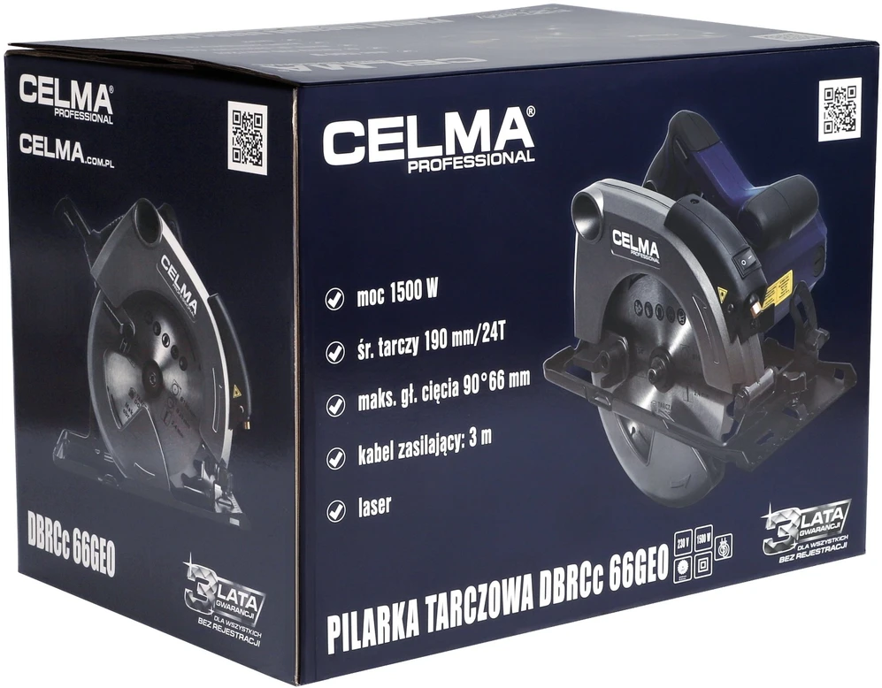 CELMA diskinis pjūklas 1500W 190mm LAZERIS