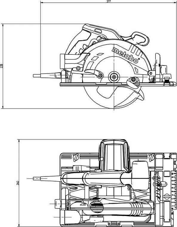 Elektrinis diskinis pjūklas KS 55 FS, Metabo