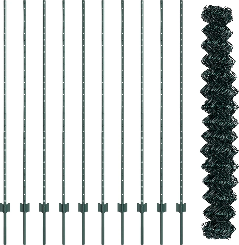 Grandininės tvoros su stulpeliu 10 x 1,5 m PVC dengtas plienas