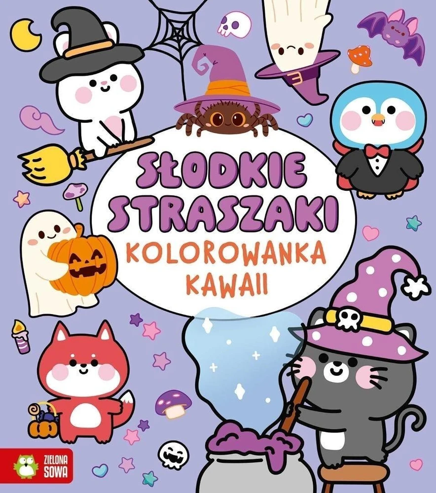 Zielona Sowa ŽALIA SPALVINIMO KNYGELĖ Kawaii Mielos Kaliausės 82598