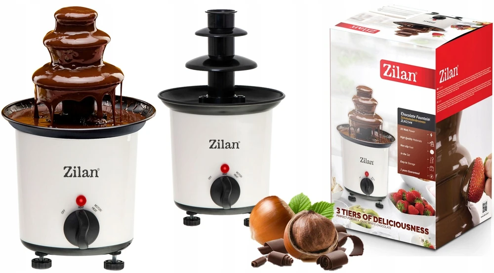 Šokolado fontanas Zilan ZLN 2144 Baltas, 30W, talpa 200 ml