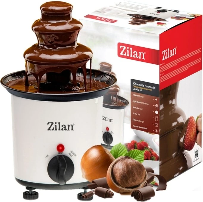 Šokolado fontanas Zilan ZLN 2144 Baltas, 30W, talpa 200 ml
