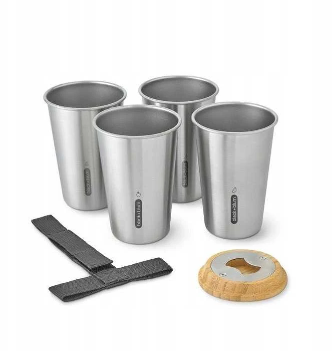 Black Blum Juodi Blum BB-Rinkinys 4 plieniniai puodeliai, 6 vnt. NAUJAS