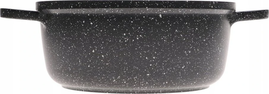 Marmurinis puodas su dangteliu, juodas, mažas, 1,3 l, 16 cm, ZILNER dujų indukcija
