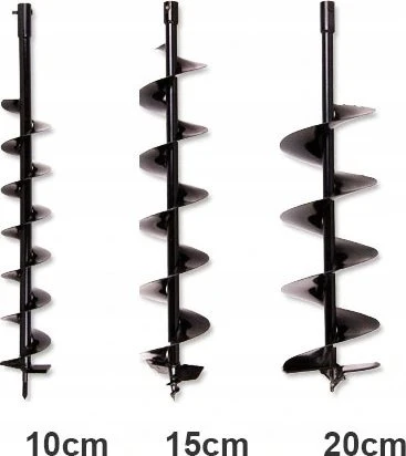 Zipper Žemės grąžtas, sodo gręžimui, su 3 grąžtais, 2 taktų variklis, lengvam dirvožemiui, tvoros stulpų skylių kasimo įrankis