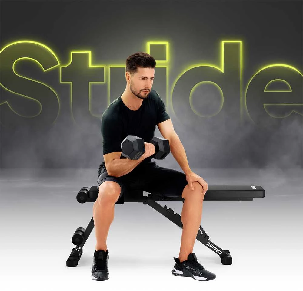 Zipro Treniruočių suoliukas „Stride“, juodas