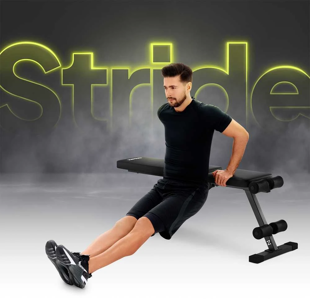 Zipro Treniruočių suoliukas „Stride“, juodas