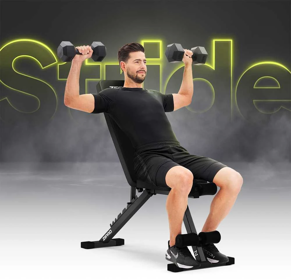 Zipro Treniruočių suoliukas „Stride“, juodas