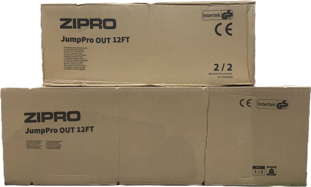 Zipro Jump Pro OUT batutas su išoriniu tinklu, 374 cm