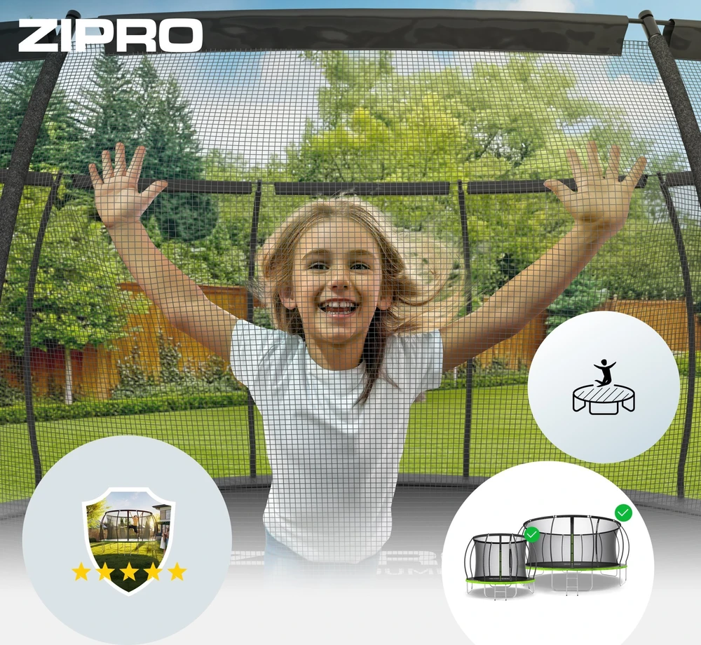 Zipro JumpPro Premium Batutas su vidiniu tinklu, 312cm