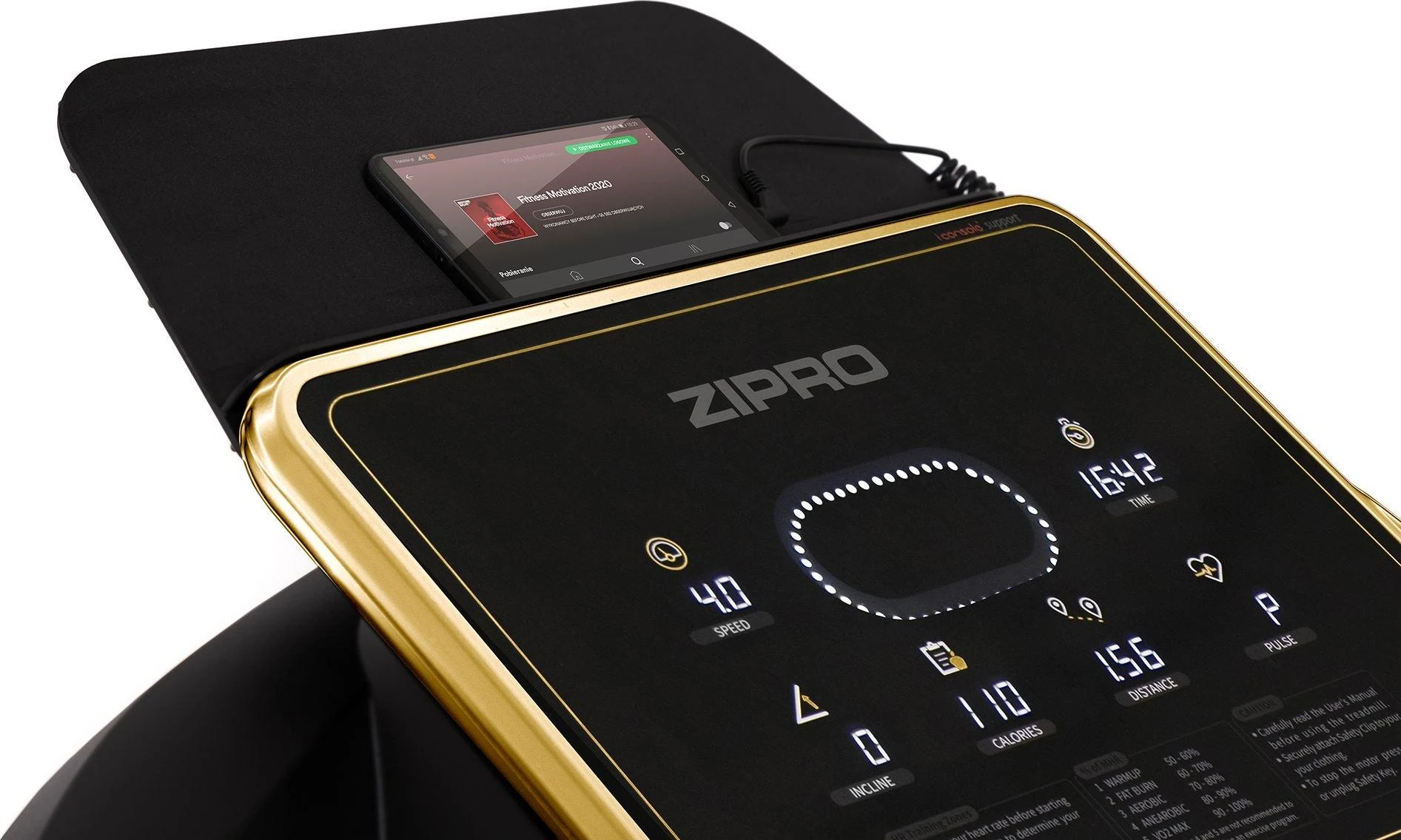 Bėgimo takelis Zipro Dream Pacemaker iConsole+ Gold