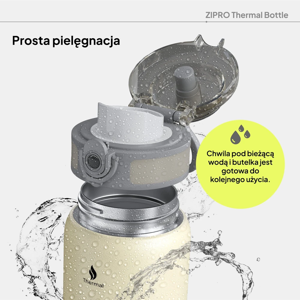 ZIPRO termo puodelis 1000 ml, nerūdijančio plieno, smėlio spalvos