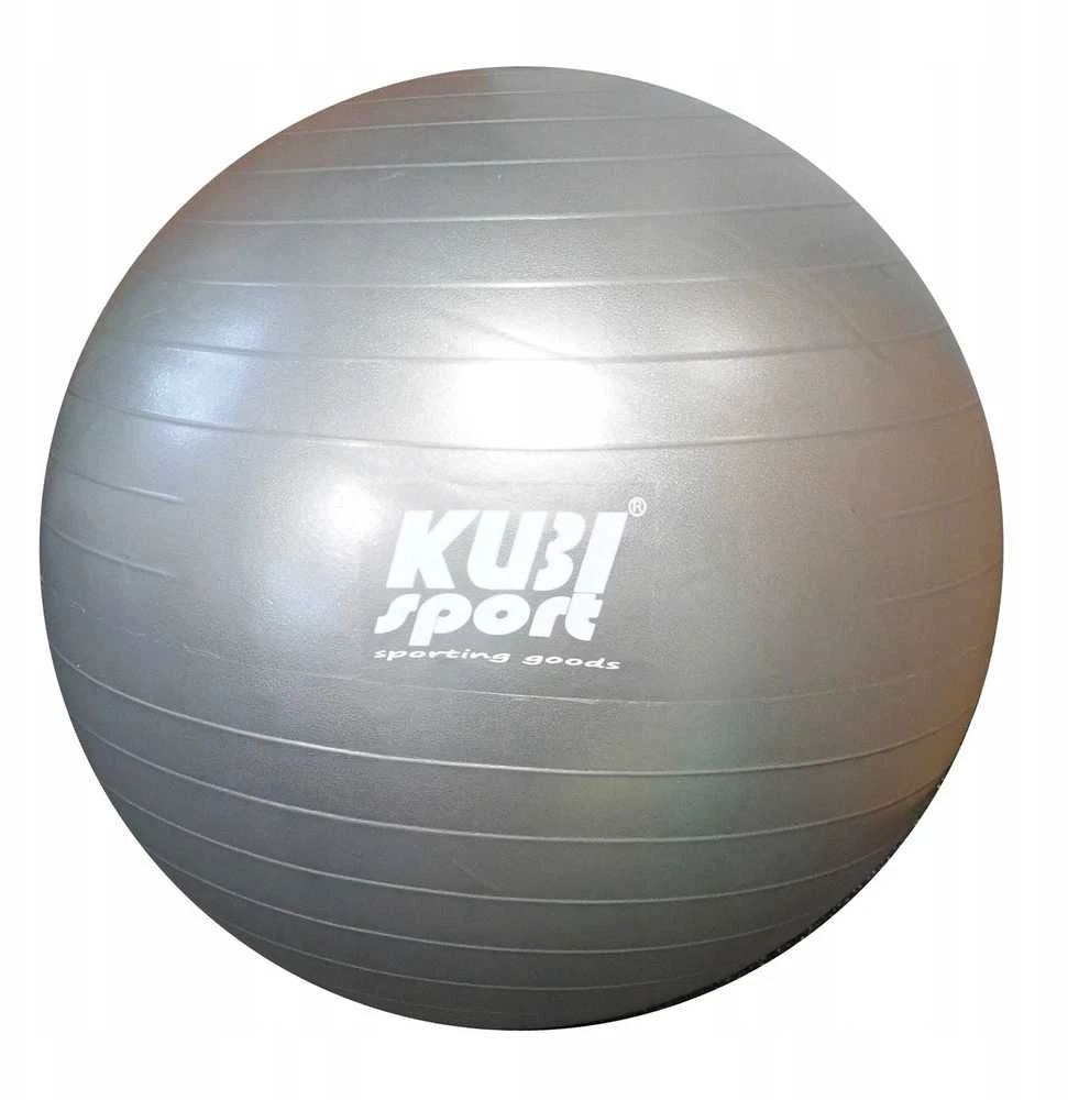 Kubisport KUBISPORT gimnastikos kamuolys treniruotėms, 75 cm, pilkas
