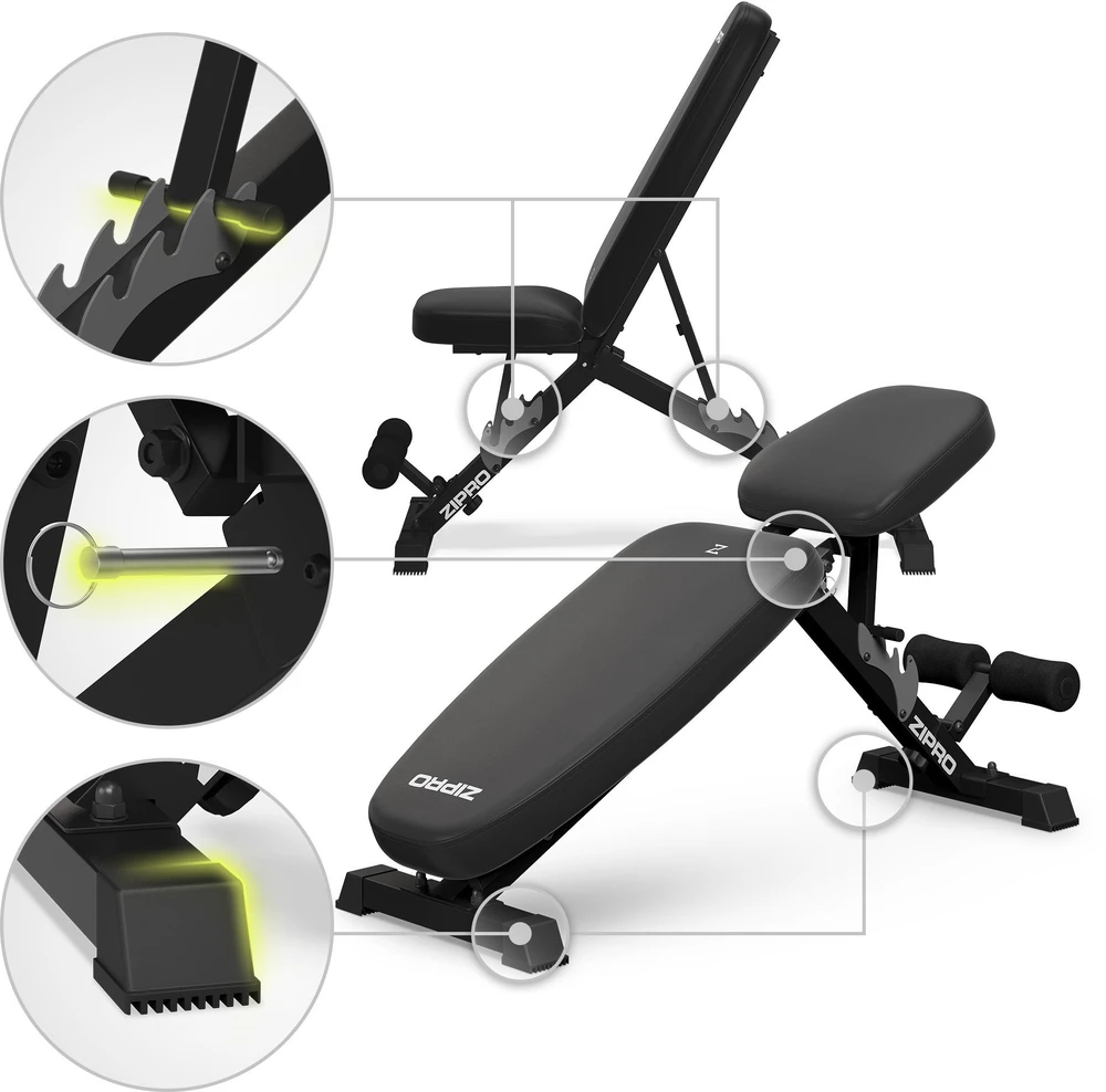 Zipro Jacked reguliuojamas treniruočių suolas