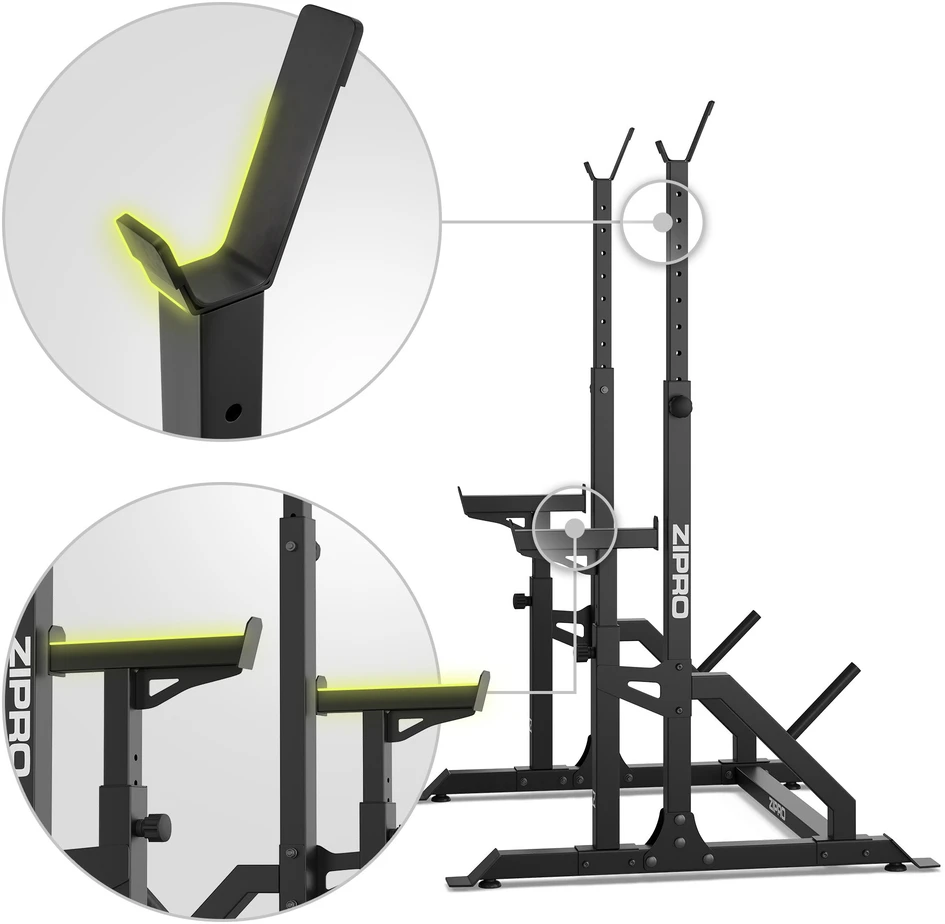 Zipro LIFT štangos stovas su apsauga ir vieta svoriams
