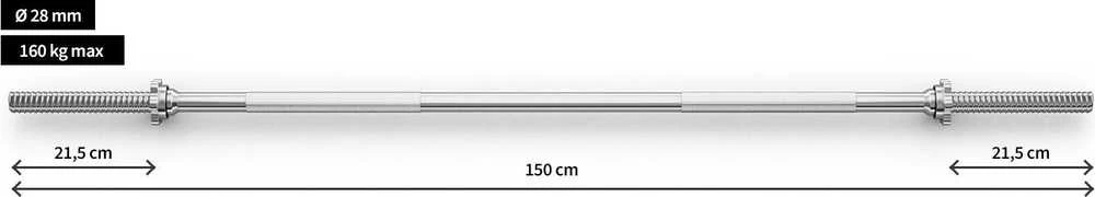 Zipro Gryf prosty 150cm 28mm