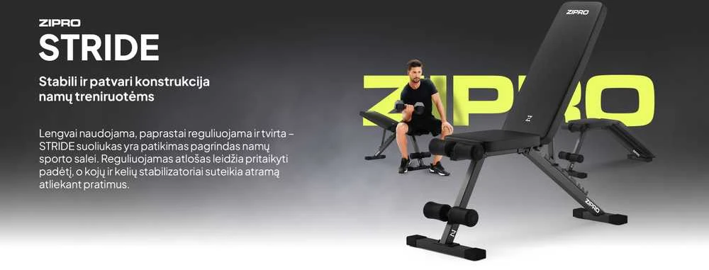 Zipro Stride suoliukas su sportuojančiu vyru
