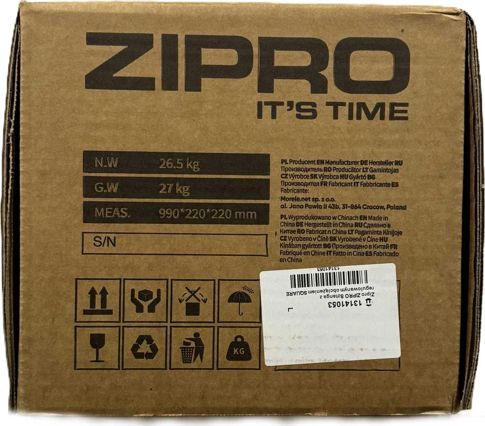 Zipro Sztanga SQUARE su regulowanym obciążeniem 27,3kg