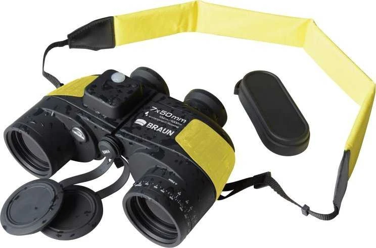 Žiūronai Braun Phototechnik Marine 7x50, geltoni