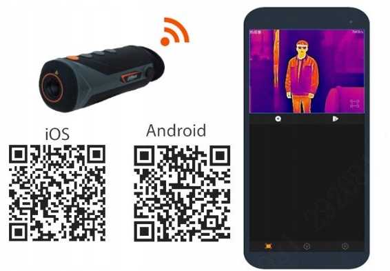 Žiūronai Carruzzo PIXFRA RANGER R425 384x288 25mm 1x-8x 50Hz Wi-Fi Terminis monokuliaras