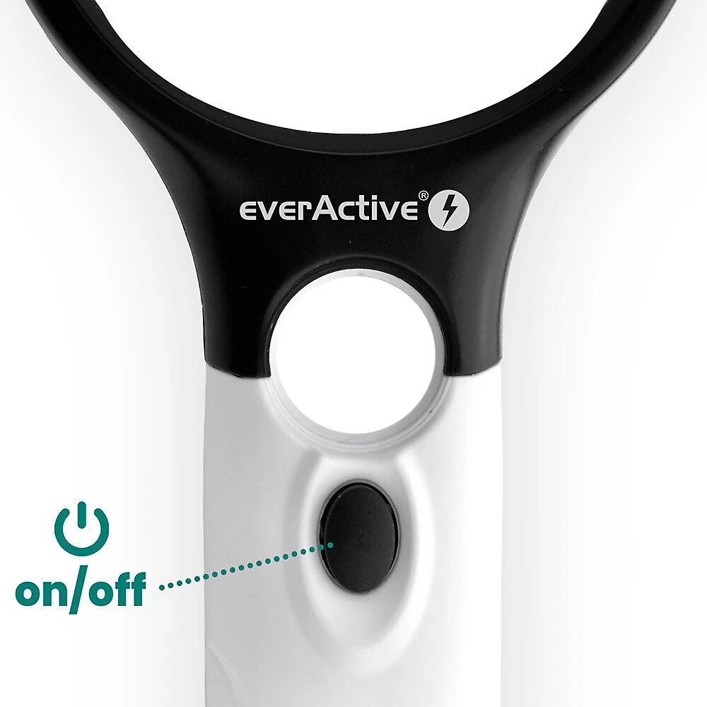 Didinamasis Stiklas - everActive MG-01 Didinimo LED Stiklas, Juoda/Balta