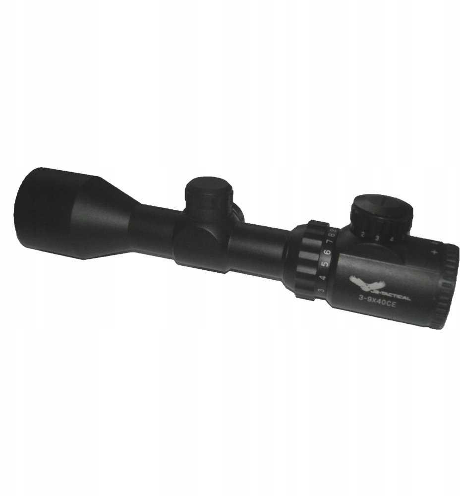 JS-Tactical 3-9x40 Mil Mil-Dot šautuvo taikiklis, 22 mm bėgelis