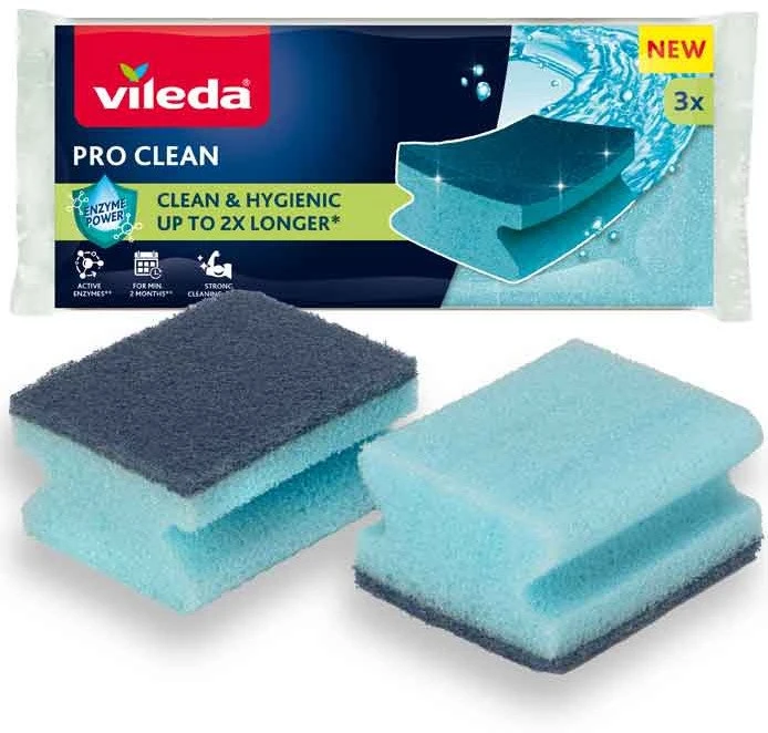 Vileda Pro Clean fermentiniai šveitikliai, 3 vnt.