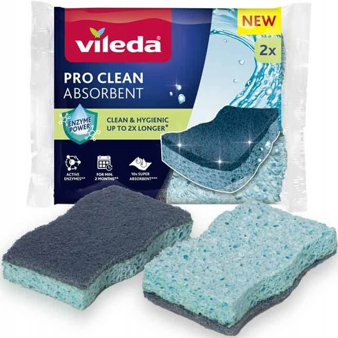 Viskozės šveitiklis su fermentais Vileda Pro Clean 2 vnt.