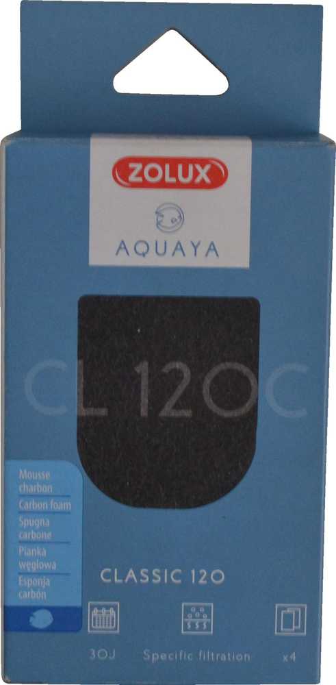 Zolux Aquaya anglies filtravimo įdėklas akvariumo vandens valymui Classic 120