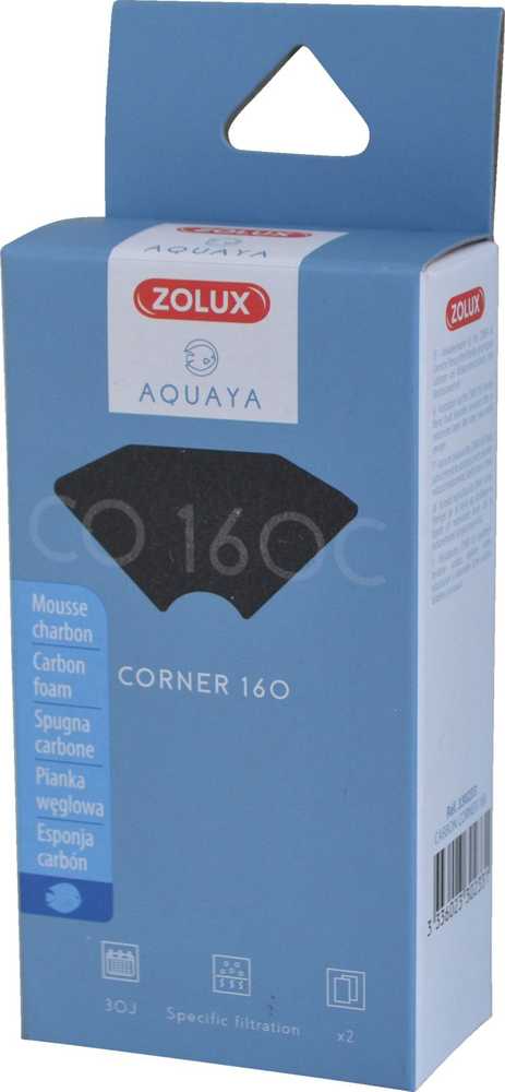 Akvariumo kampinis anglies filtravimo įdėklas Zolux Aquaya 160