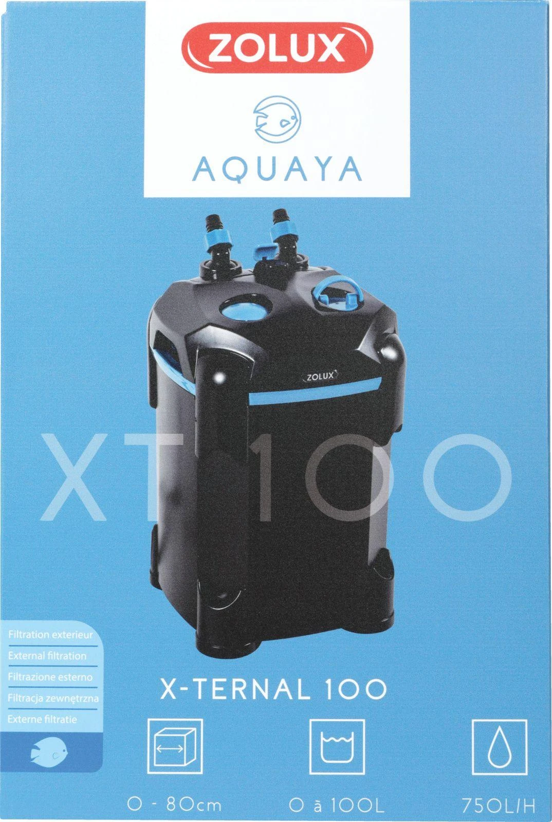 Išorinis akvariumo filtras „Zolux Aquaya Xternal 100“, efektyvus vandens valymas