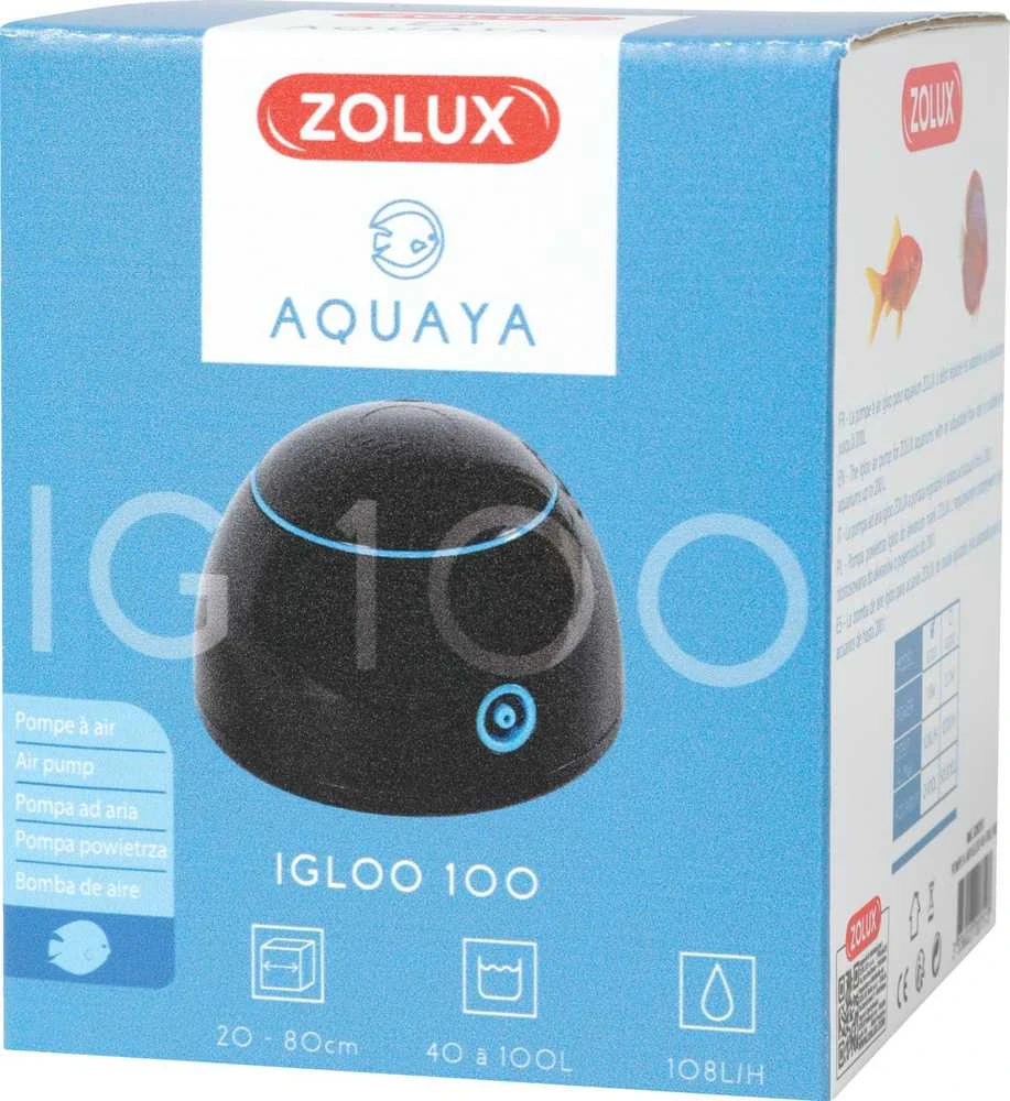 Zolux Efektyvus akvariumo oro tiekėjas Igloo 100, tylus veikimas, juodas