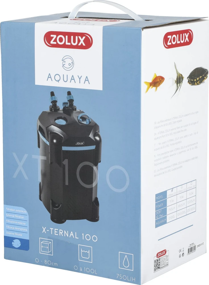 Išorinis akvariumo filtras „Zolux Aquaya Xternal 100“, efektyvus vandens valymas