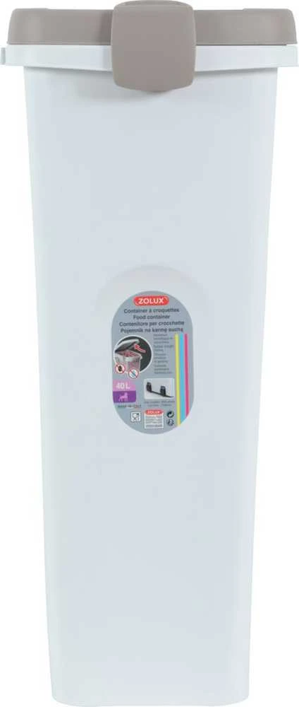 Zolux šuniui maisto konteineris 40 l 45x27x61 cm spalva balta/šviesiai ruda