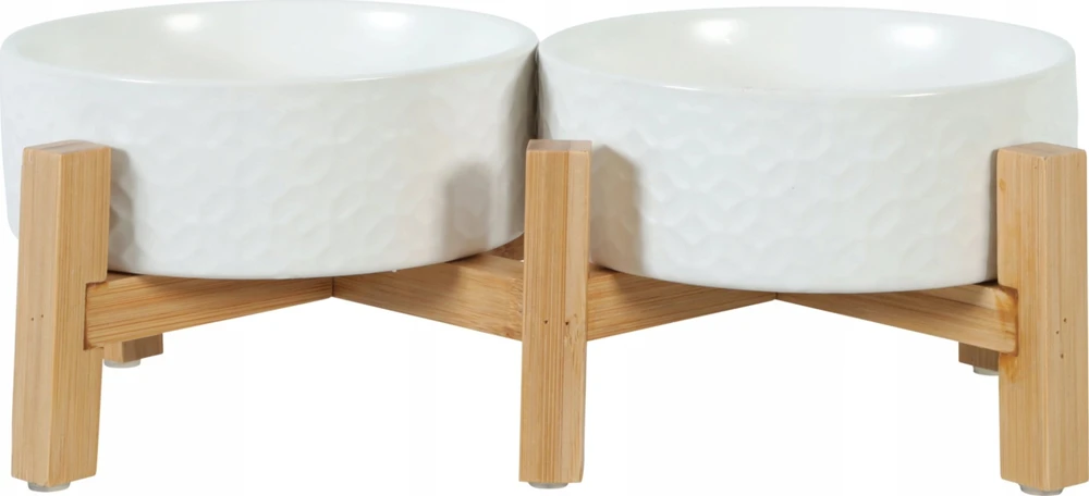Zolux dubenėlis keramikinė šuniui i kota Keramo Duo 2x300ml balta