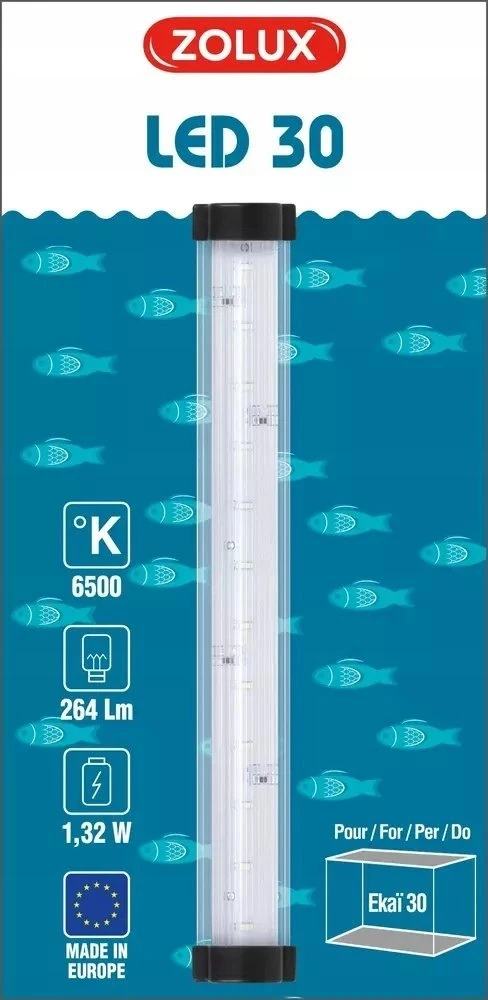 „Zolux“ kompaktiška fluorescencinė lempa, LED apšvietimo spindulys akvariumui EKAI 30