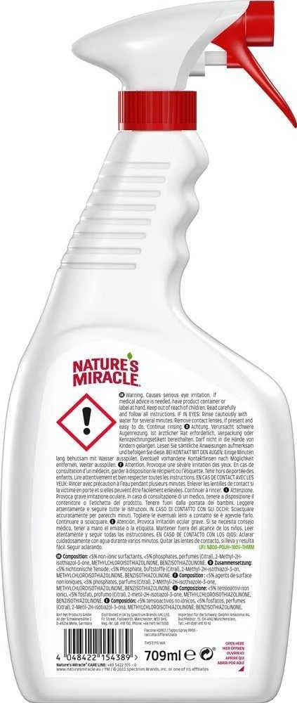 Valiklis šunų dėmėms ir kvapams šalinti Nature's Miracle dėmių ir kvapų valiklis DOG MELON, 946ml