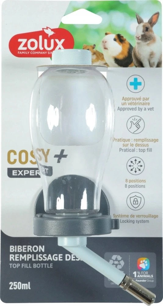 Zolux Graužikų girdykla, pripildoma iš viršaus COSY 250 ml mėlyna