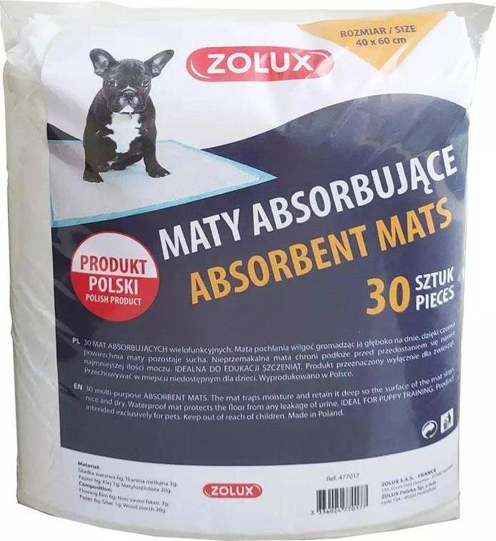 Zolux Higieniniai paklotai šuniui do nauki czystości 40 x 60 cm - 30 vnt