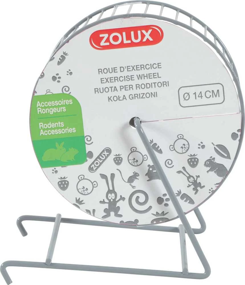 Zolux Metalinis bėgimo ratas graužikams 14 cm, pilkos spalvos
